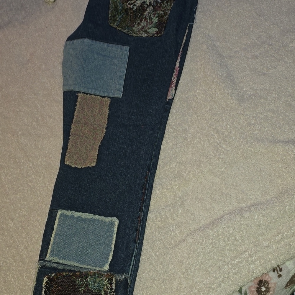 Free People Patchwork Skinny Jeans - Picture 8 of 12